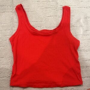 Wild Fable Bright Red Crop Top